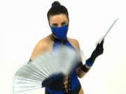 Cosplay female ninja dance