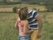 Teacher and student having sex on the grass