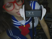 School Girl Licking Ears ASMR